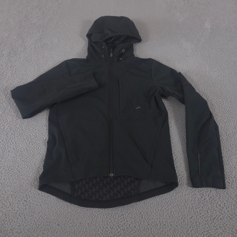 Endura Jacket Mens Small Black Urban Softshell Hooded Fleece Lined Cycling Bike
